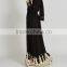 Dubai Clothing OEM Beautiful Lace Detailing Pop up Buttons Cream Lace Open Jacket Abaya