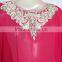 PINK EMBROIDERED Georgette CAFTAN Kaftan Tunic Poncho Zip Cover up