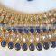 Polki Crystal Sapphire blue necklace jhumka EARRING Bridal Set