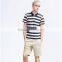 Short sleeve stripe latest polo shirt designs for men