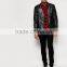 Skinny Shirt in Burgundy Buffalo Check with Long Sleeves