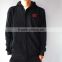 custom wholesale fashion cotton thermal crop pullover zip up men hoodies black hoodies