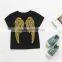 Shij 2017 Father and Son Tee Exquisite Embroidery Angel Wings T shirt Spandex