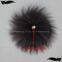 Genuine brown 14cm raccoon fur balls for hats