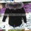 The kid style black shell with grey lining cute little gile/boys jacket
