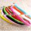 Women Girls Hair Clasp Colored Satin Covered Resin Hairbands 0.8cm Head Hoop Hair Accessory