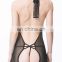 Women see through suspenders deep v neck open backless sexy lingerie sexy dress