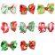 Christmas gift ,8 in 1 Christmas Ornaments Butterfly Knot Colorful Ribbon Hairpin Set