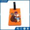 Factory Customized custom design printed waterproof silicone luggage tags