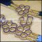 Decorative rhinestone leather design for lady's sandal shoes strap accessories