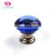 Factory Supply crystal clear glass handle crystal drawer knobs sapphire color