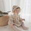 Autumn Baby Girl Bodysuit Baby Cute Floral One-Piece Bodysuit Female Baby Hollow Ruffled Collar Crawling Clothes