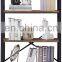 Industrial Bookshelf Vintage Bookcase and Bookshelves Rustic Wood and Metal Shelving Unit
