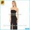 New arrival latest casual lady maxi black sexy evening dress 2016