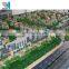 1:150 scale model 3d maquette , architectural model for housing