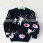 Beautiful girls stylish knitted christmas pullover sweater