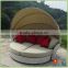 Hotsale Cheap Outdoor Patio Rattan Round Sofa Wicker Canopy Bed