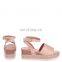 Nude suede two part espadrille inspired ladies platform wedge heel sandals shoes women evening other colors are available