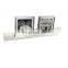 Floating Wall Shelf with Picture Ledge White Wood Wall Mount Shelf