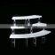 Clear Acrylic 3 Tier Half Moon Shelf Unit Table Top Retail Display Riser Spice Jar Rack