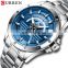 CURREN 8381 NEW Fashion Quartz Stainless Steel Strap Watch Waterproof Date Week Luminous Display Calendar Wristwatch For Men