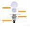 salt light fitting 3w 5w 7w 9w 12w 15w e27 b22 led bulb light accessories skd parts plastic aluminum housing driver pcb board