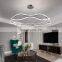 Modern Unique Luxury Wave Pendant Light Aluminum Gold Simple Ceiling LED Lighting Linear Chandelier
