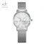 SHENGKE Luxury Woman Silver Watch Silver Stainless Steel Mesh Band Quartz Watches  K0093L