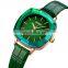 1795 skmei factory new fashion green face watches leather strap for women crystal bracket for lady waterproof quartz wristwatch