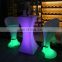 glow outdoor led furniture rechargeable plastic new design wedding led table led furniture decorations