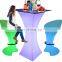 unique bar table furniture /Modern hookah lounge furniture table ,Led Restaurant Salad Wine Bar Counter led coffee table