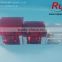 15/30/50/75g square acrylic jars with red/silver liner, clear acrylic cosmetic containers, acrylic box/can