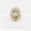 Fashion Jewelry wholesale Gold Ring Fashion Rhinestone Pearl Ring