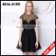 Factory price new arrival ladies diamond black 100% handmade ladies mini skirt dresses for fat women