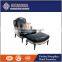 Classic style hotel bedroom furniture lounge chair & ottoman manufacturer