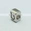 Wholesale Zinc Alloy Archaized Pdora Square Shape Anti-silver Slide Beads