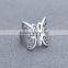 JOFO Brand Butterfly Thumb Ring Stainless Steel Silver Size 6-10