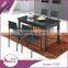 Cheap dining room furniture customized colors cheap four seater black wood dining table for home