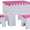 Anti-slip plastic folding table & chairs - leasure furniture