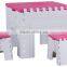 Table & chair set - plastic collapsible furniture