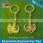 High end America couple keychain soft enamel color key chains