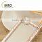 For samsung galaxy s6 transparent PC clear crystal Mobile phone cover with diamond around For iphone 5 6 6 plus case