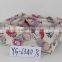 rectangular set of 3 cute fabric cotton fruits basket with metal rack