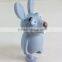 rabbit stressball pu foam gray rabbit animal promotion gift
