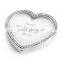 Bling double sided magnifying heart shaped compact mirror