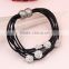2016 New Clay With Rhineston beads Bracelet for Women DIY Jewelry Wax rope Custom Bead Bracelets