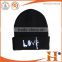 Factory price custom design your own patch winter knitted beanies hats