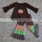 bulk wholesale fashionable kids turkey thanksgiving clothing with polka dots