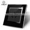 Wallpad Black Waterproof Acrylic Glass 110~250V Electrical 5 2 Pin triple Austrilia Power Wall Socket 220V