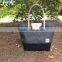 custom large canvs tote bag with leather handle